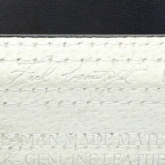 WHBM Striped Patent Leather Belt w/Statement Buckle Snakeskin Print Detail -  M - Picture 8 of 9